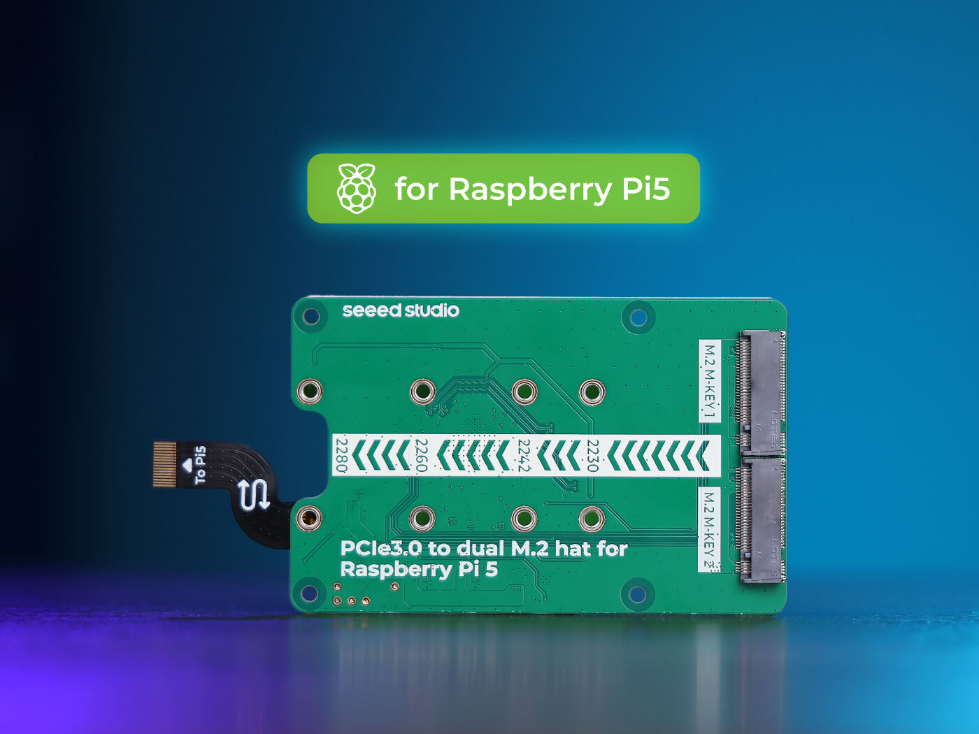 Turing Pi 2 - Commutateur PCIe3.0 vers double chapeau M.2