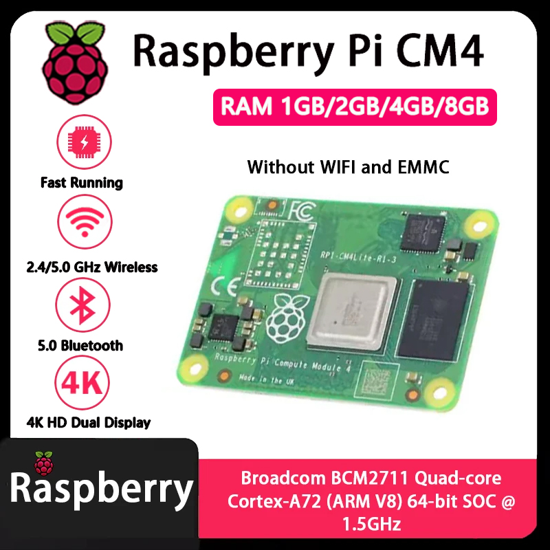 Raspberry Pi CM4 1 Go/2 Go/4 G - Raspberry Pi Cm4 8Gb Ram 32Gb Emmc Wifi avis et prix