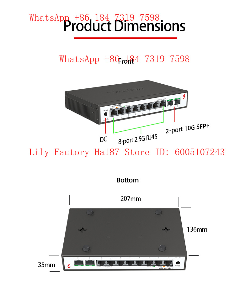 Commutateur réseau géré et non - Sfp+ 10G Managed Switch 8 Port avis et prix