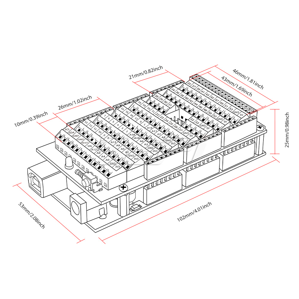 Chapeau de Terminal 52Pi pour  - Deskpi Super6C avis et prix